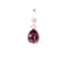 12 Pack: 14K Gold Plated Amethyst Austrian Crystal Pear Cut Charm by Bead Landing™